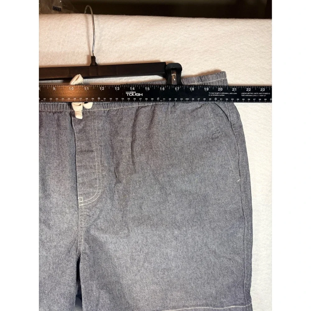 J Crew‎ Mens Chambray Dock Stretch  Drawstring Shorts XXL
